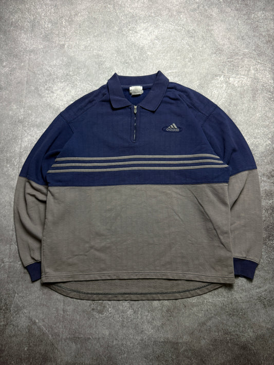 80s Adidas half zip Sweater (L)