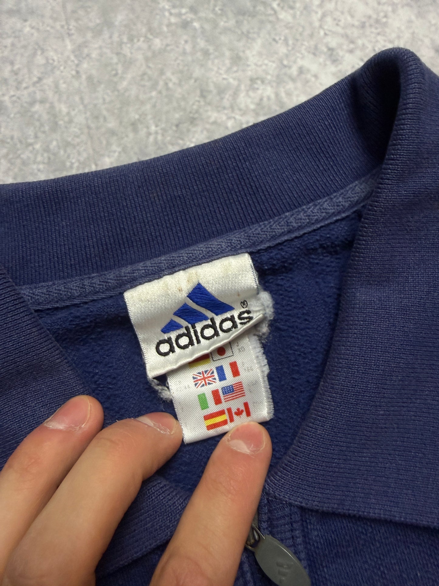 80s Adidas half zip Sweater (L)