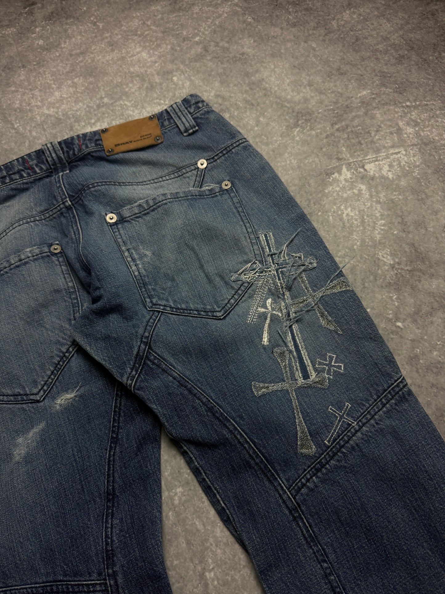 Vintage Chrome Hearts Style Jeans (M)