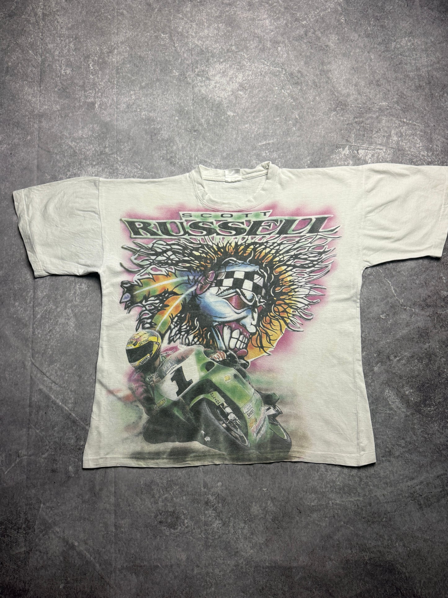 90s Scott Russell Racing T-shirt (L)