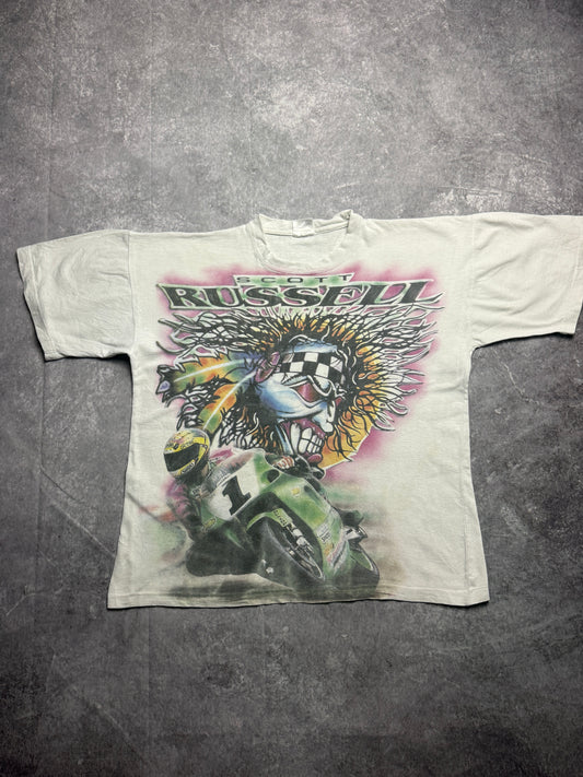 90s Scott Russell Racing T-shirt (L)