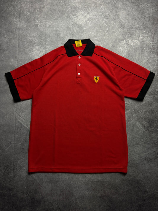 Vintage 90s Ferrari Polo-shirt (XL)