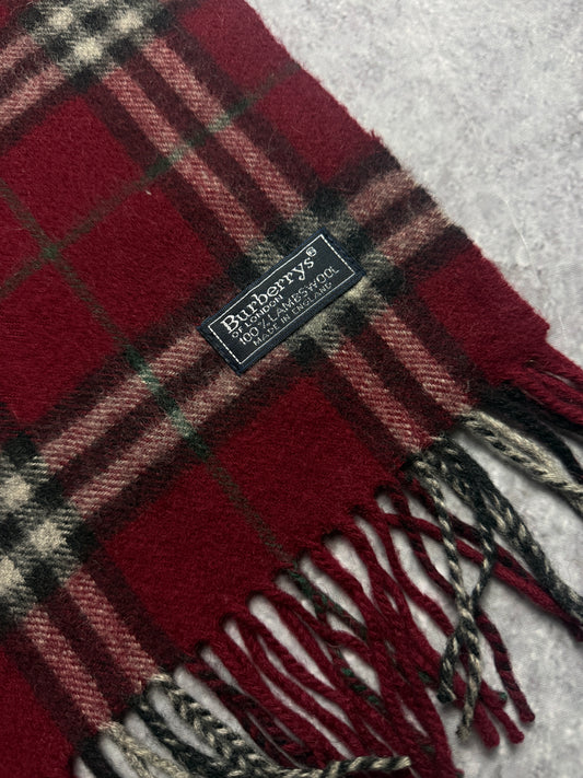 90s Burberrys Schal aus lammwolle